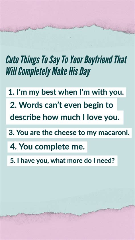 190 Cute Things To Say To Your Boyfriend That Will Make Him Feel Loved Thought Catalog