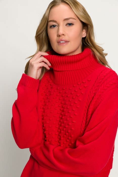 Pull à col roulé motifs tressés manches longues salsa Ulla Popken