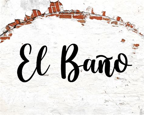 El Bano Spanish Bathroom Metal Sign Spanish Restroom Decor Spanish