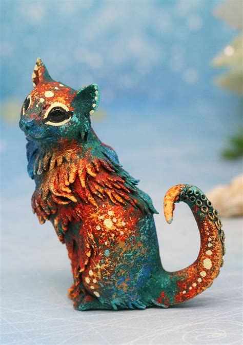 Polymer Clay Cat Miniatures By Evgeny Hontor Pet Figurines From Resin