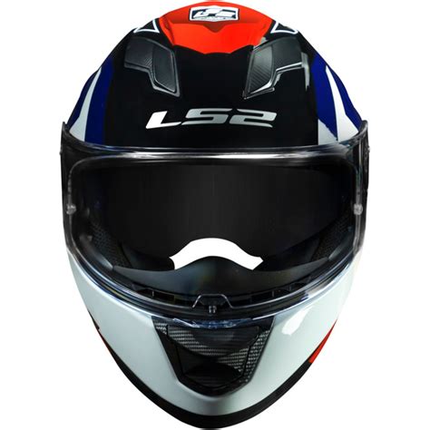 CAPACETE LS2 STREAM FF320 EXO (ÓCULOS INTERNO) – Branco Azul e Vermelho