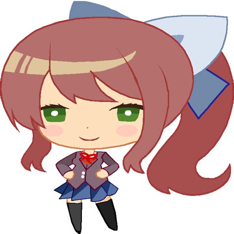 Monika Sticker Doki Doki Literature Club Monika Sticker Clipart