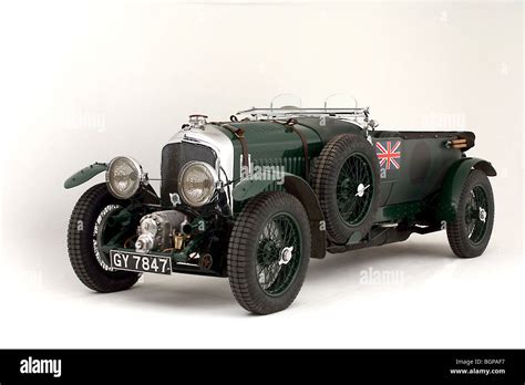 A vintage racing Blower Bentley in a white studio Stock Photo - Alamy