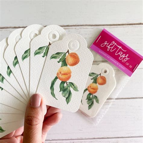 Peach Labels Etsy