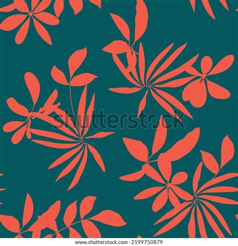 Abstract Seamless Pattern Tropical Leaf Illustration Stock Vector