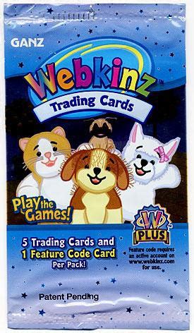 Webkinz Trading Cards Series 1 Booster Pack 5 Cards 1 Feature Card Ganz - ToyWiz