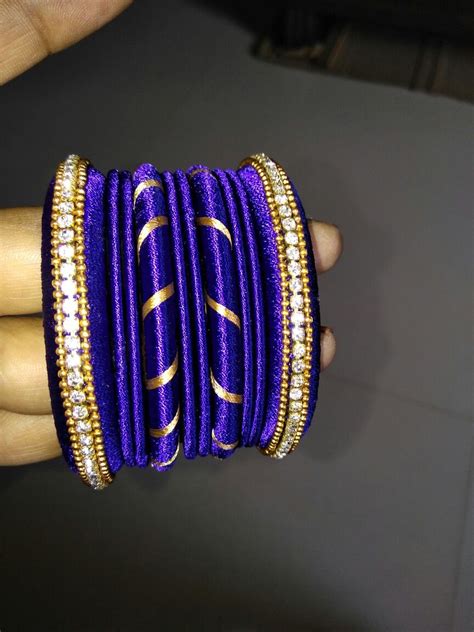 Blue Silk Thread Bangle Silk Thread Earrings Designs Silk Thread