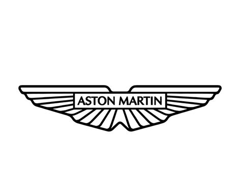 Aston Martin Brand Logo Symbol Black Design British Cars Automobile