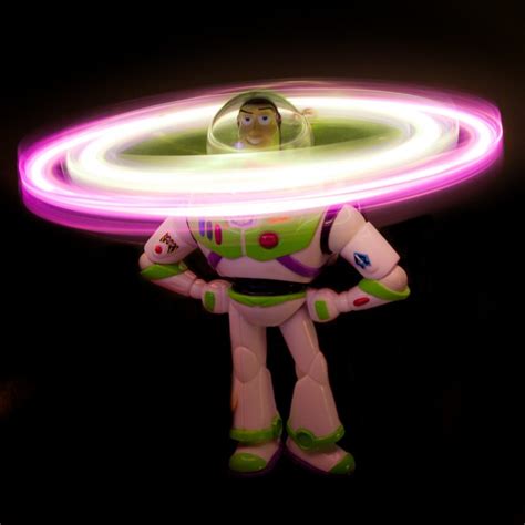 Toy Story 2 Buzz Lightyear Light Up Chaser Spinning Toy