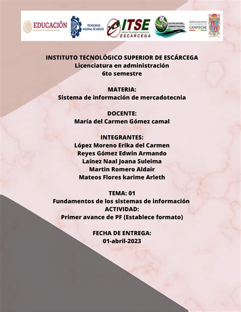 U A Sistema De Informacion Instituto Tecnol Gico Superior De