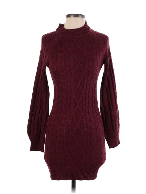 Guess Solid Burgundy Cocktail Dress Size Xs 75 Off Thredup