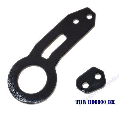 Universal Cnc Anodized Billet Aluminum Racing Rear Tow Hook Kit Black