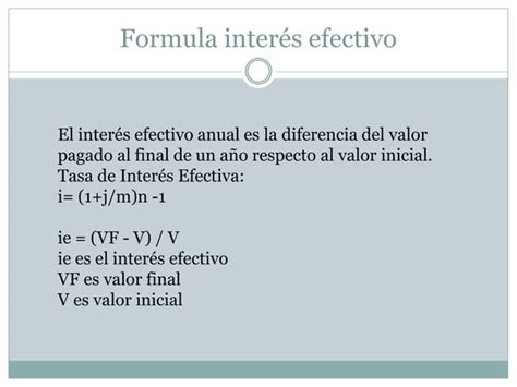 Tasa De Interes Efectiva Y Nominal