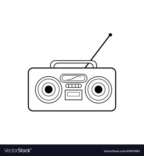 Radio logo template Royalty Free Vector Image - VectorStock