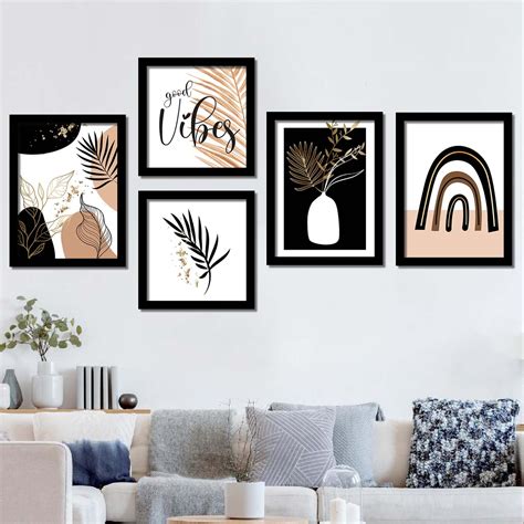 Palaks Decor Abstract Nature Theme Framed Wall Art Posters With Frame