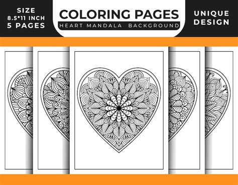 Premium Vector Mandala Hand Drawn Heart Shaped Floral Pattern Design