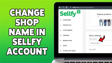 How To Change Your Store Name And Url On Sellfy 2023 Change Shop Name