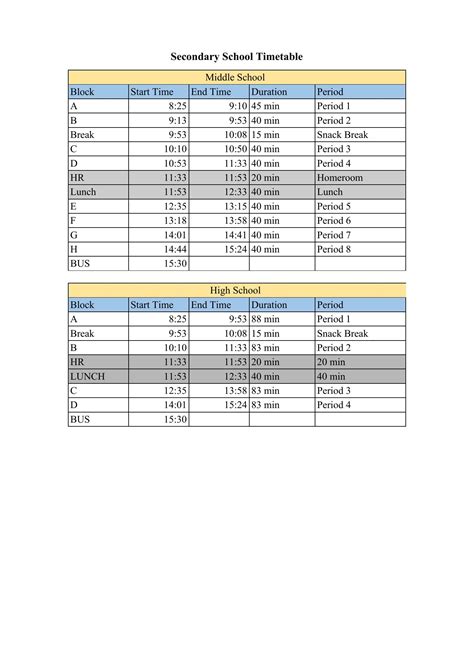 Secondary School Timetable.pdf | DocDroid