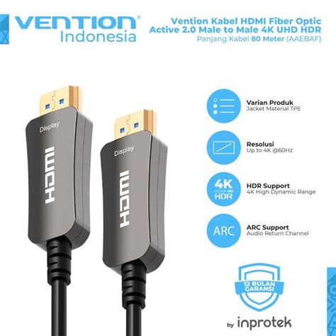 Jual Vention M Kabel Active Fiber Optic Hdmi Male To Male Uhd K Hdr