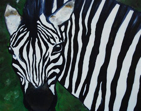 Contemporary Zebra Original Oil Painting On Canvas Fine Art