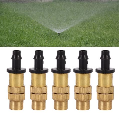 5Pcs Garden Sprinkler Spray Nozzle Adjustable Brass Misting Nozzle