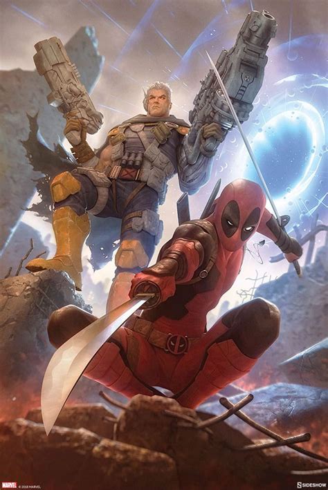 Deadpool Vs Cable Artwork