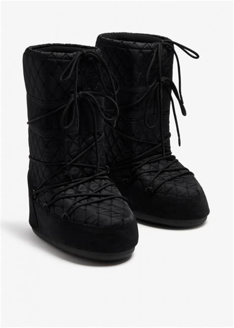 Moon Boot Icon Quilted Boots For Women Black In Uae Level Shoes