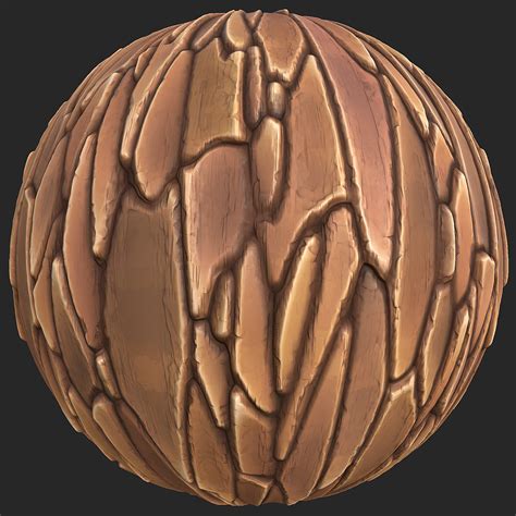 Stylized Tree Trunk Or Bark Texture Free PBR TextureCan