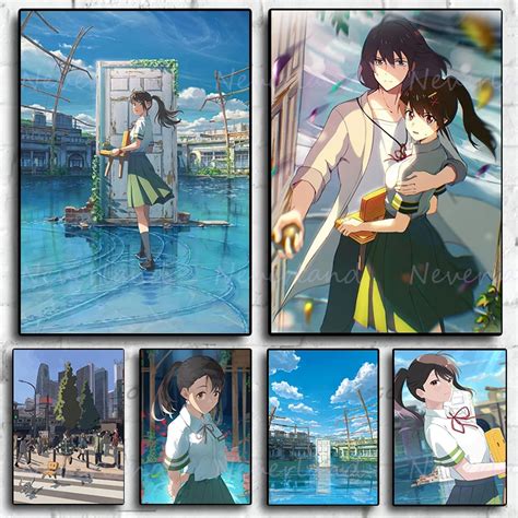 Hot Anime Makoto Shinkai Suzume No Tojimari Posters Canvas