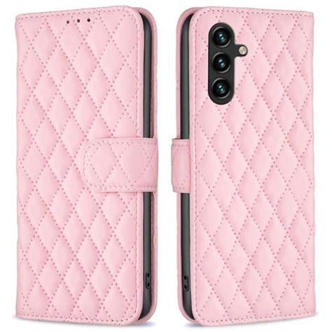 SKALO Samsung A05s 4G BINFEN COLOR Quiltat Plånbok Rosa Elgiganten