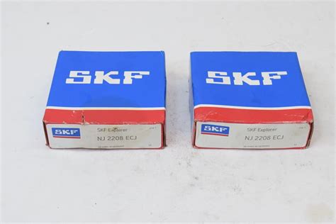 SKF Single Row Cylindrical Roller Bearing NJ 2208 ECJ LOT OF 2 EBay