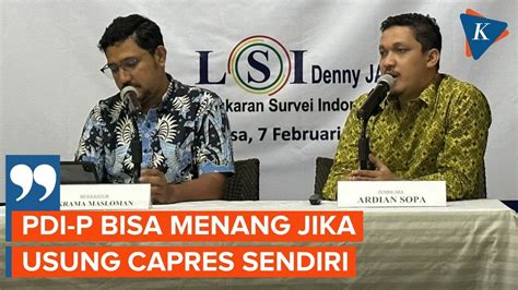 Survei LSI Denny JA PDI P Bisa Hattrick Menang Pemilu Jika Usung