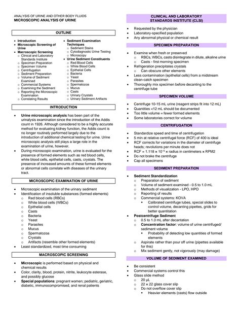 SOLUTION Urinalysis And Other Body Fluids 04 Microscopic Urine