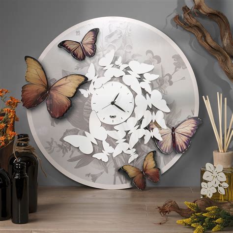 Orologio Da Parete Con Farfalle Mariposa Arti E Mestieri