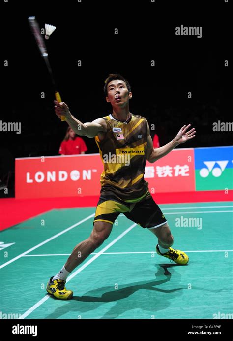 Malaysias Lee Chong Wei In Action Against Chinas Lin Dan In The Mens