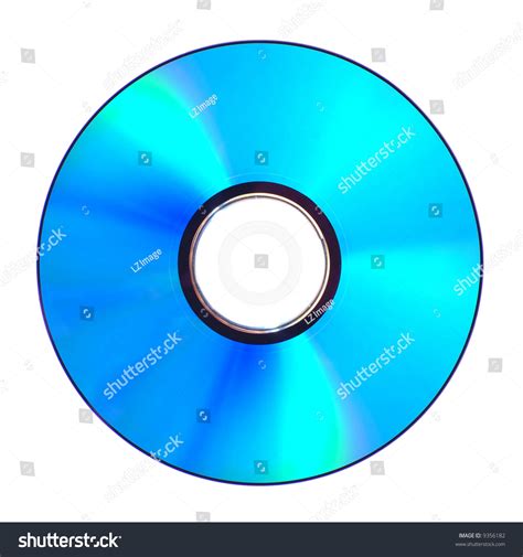 Photo Of A Blue Ray Disc. Isolated On White Background. - 9356182 ...