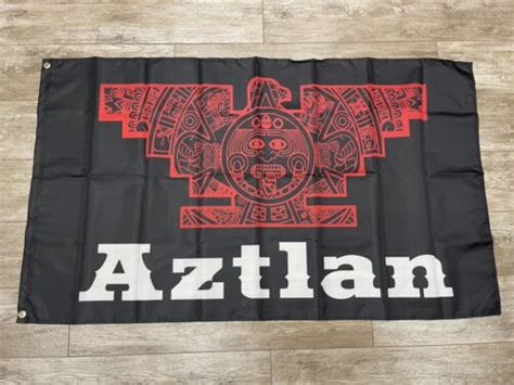 Aztlan Flag 3x5ft UFW Union Eagle Logo Huelga Cali Bay Azteca Lowrider