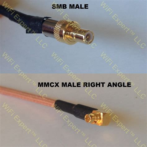 Rg Smb Male To Mmcx Male Angle Coaxial Rf Pigtail Cable Rf Coaxial