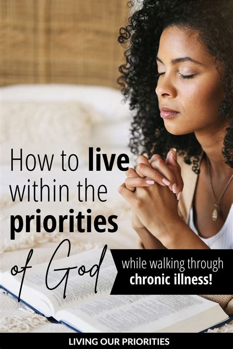 How To Live Within The Priorities Of God While Walking Through Chronic