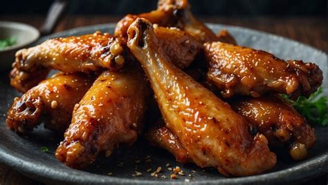 Premium Photo Baked Chicken Wings In The Asian Style