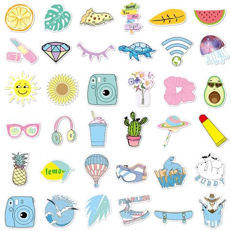 Lulu London Cute Adventure VSCO Girl Stickers For Hydro Flask Water