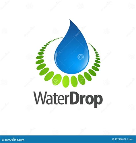 Nature Waterdrop Logo Concept Design Symbol Graphic Template Element