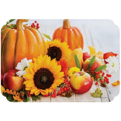 Fall Harvest Disposable Paper Placemats 975in X 14in 25 Pack