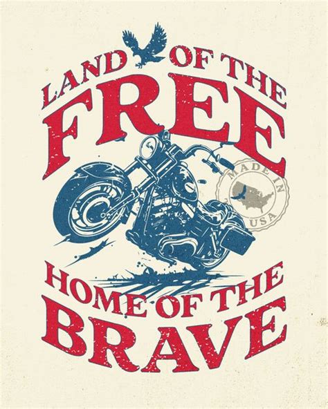 Land Of The Free Home Of The Brave T Shirt Design Template