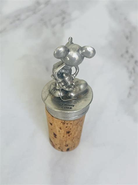 DISNEY MICKEY MOUSE PEWTER AND CORK WINE BOTTLE STOPPER EBay