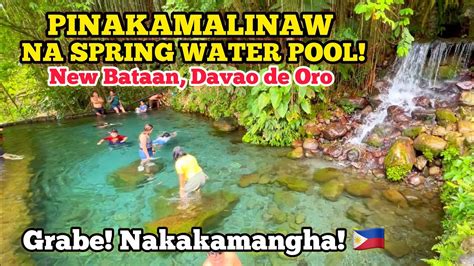 Pinakamalinaw Na Spring Water Pool Makikita Sa New Bataan Davao De Oro