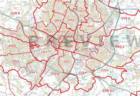 CV Postcode Map