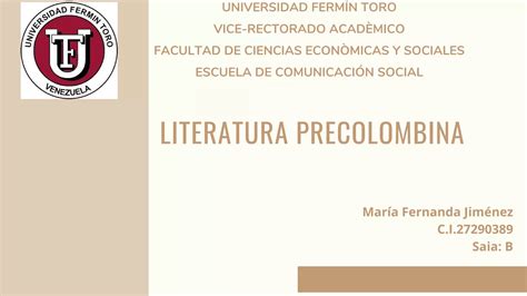 Literatura Precolombina Ppt Descarga Gratuita