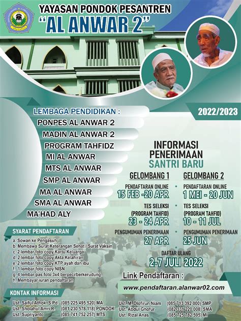 Pendaftaran Pondok Pesantren Al Anwar