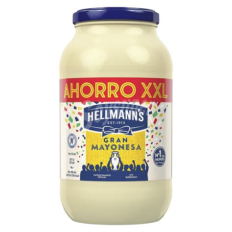 Hellmann S Mayonesa Sin Gluten Sin Lactosa Formato Xxl Frasco 825 Ml